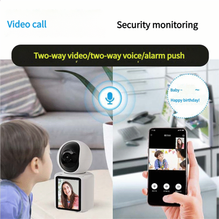 Home Guard King with screen two-way video call camera to take care of the elderly and children with one-click call surveillance camera - Image 3