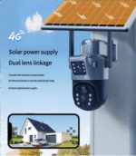 Solar powered solar cctv camera home mobile phone remote dual lens outdoor 4g solar powered monitoring